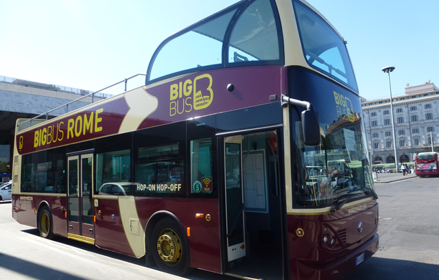 Bus turistico descapotable Big Bus Rome Hop On Hop Off 