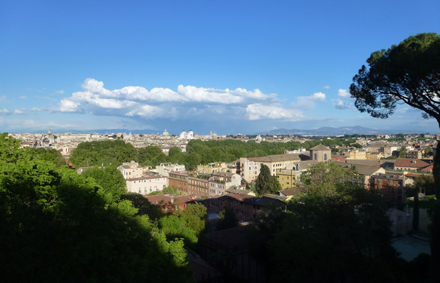 View Over City Of Rome From Heights Above Trastevere